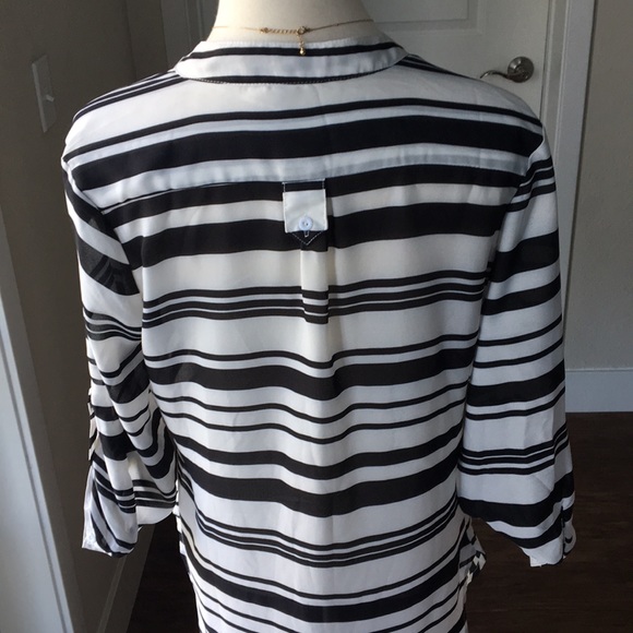 Modcloth black/ white striped blouse. - Picture 2 of 8